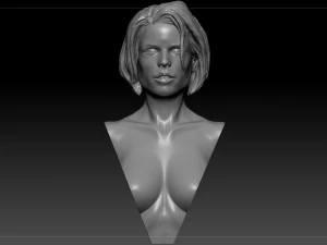 neve campbell textured 3d print bust 3D Print Model
