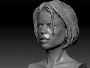 neve campbell textured 3d print bust 3D-printmodel