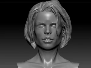 neve campbell textured 3d print bust 3D Print Model