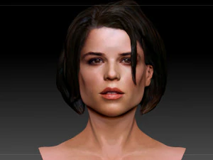 neve campbell textured 3d print bust 3D Print Model
