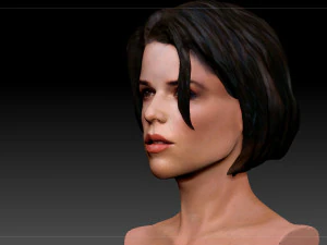neve campbell textured 3d print bust 3D Print Model