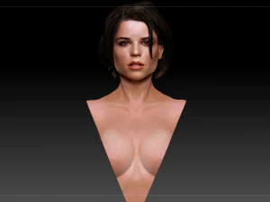 neve campbell textured 3d print bust 3D Print Model