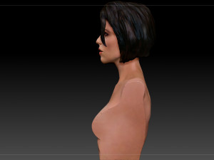 neve campbell textured 3d print bust 3D-printmodel
