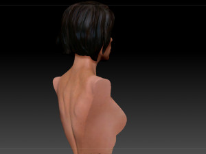 neve campbell textured 3d print bust 3D-printmodel
