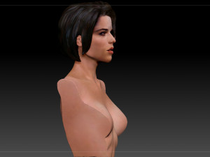 neve campbell textured 3d print bust 3D-printmodel