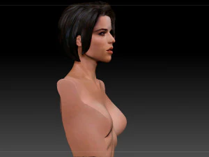 neve campbell textured 3d print bust 3D Print Model