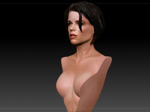 neve campbell textured 3d print bust 3D-printmodel