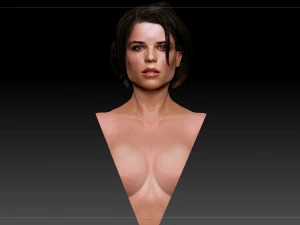 neve campbell textured 3d print bust 3D Print Model