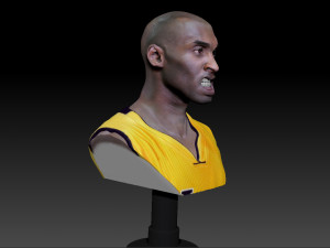 kobe bryant 3 textured 3d print busts 3D-Druckmodell