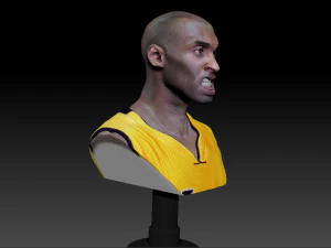 kobe bryant 3 textured 3d print busts 3D Print Model