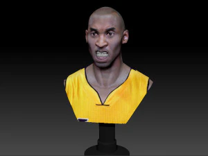 kobe bryant 3 textured 3d print busts 3D Print Model