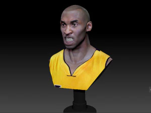 kobe bryant 3 textured 3d print busts 3D Print Model