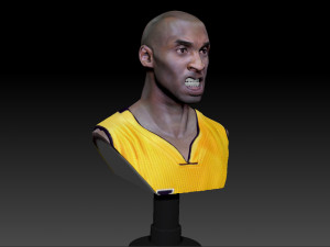 kobe bryant 3 textured 3d print busts 3D-Druckmodell