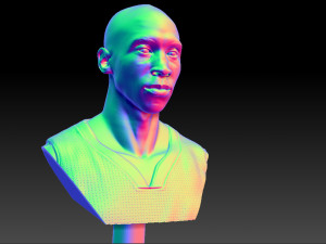 kobe bryant 3 textured 3d print busts 3D-Druckmodell