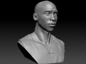 kobe bryant 3 textured 3d print busts 3D-Druckmodell