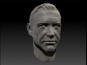 Sean Connery James Bond 007 3d print Textured bust 3D प्रिंट मॉडल