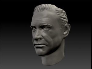 Sean Connery James Bond 007 3d print Textured bust 3D प्रिंट मॉडल