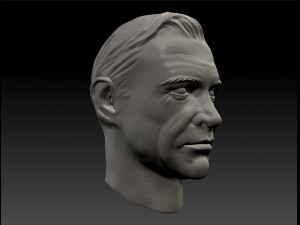 Sean Connery James Bond 007 3d print Textured bust 3D प्रिंट मॉडल
