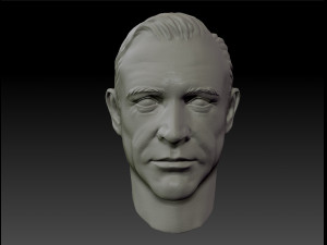 Sean Connery James Bond 007 3d print Textured bust 3D प्रिंट मॉडल