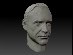 Sean Connery James Bond 007 3d print Textured bust 3D प्रिंट मॉडल