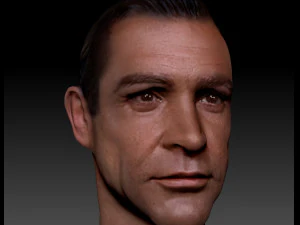ショーン・コネリー ジェームズ・ボンド 007 3D プリント テクスチャードバスト 3Dプリントモデル
