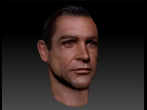 Sean Connery James Bond 007 3d print Textured bust 3D प्रिंट मॉडल