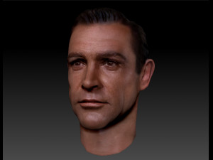 Sean Connery James Bond 007 3d print Textured bust 3D प्रिंट मॉडल
