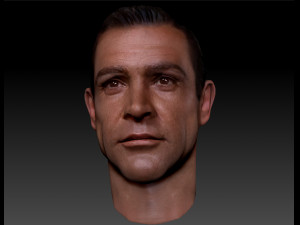 Sean Connery James Bond 007 3d print Textured bust 3D प्रिंट मॉडल
