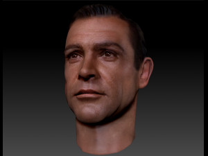 Sean Connery James Bond 007 3d print Textured bust 3D प्रिंट मॉडल