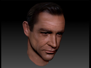 Sean Connery James Bond 007 3d print Textured bust 3D प्रिंट मॉडल