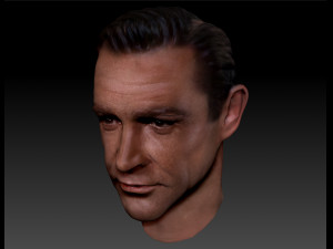 Sean Connery James Bond 007 3d print Textured bust 3D प्रिंट मॉडल