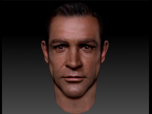 Sean Connery James Bond 007 3d print Textured bust 3D प्रिंट मॉडल