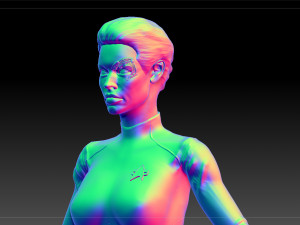 Seven Of Nine Jeri Ryan Star Trek Voyager CGI T-Pose 3D 모델
