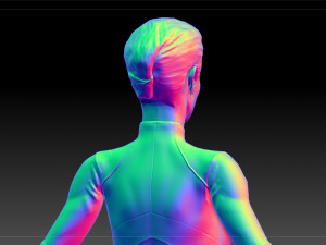 Seven Of Nine Jeri Ryan Star Trek Voyager CGI T-Pose 3D 모델