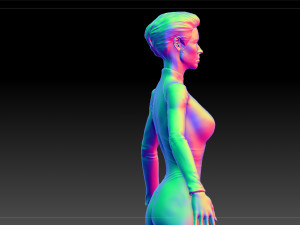 Seven Of Nine Jeri Ryan Star Trek Voyager CGI T-Pose 3D 모델