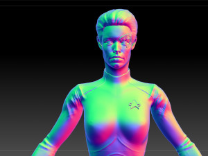 Seven Of Nine Jeri Ryan Star Trek Voyager CGI T-Pose 3D 모델