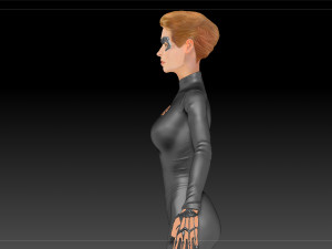 Seven Of Nine Jeri Ryan Star Trek Voyager CGI T-Pose 3D 모델