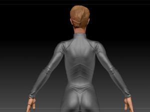 Seven Of Nine Jeri Ryan Star Trek Voyager CGI T-Pose 3D 모델
