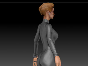 Seven Of Nine Jeri Ryan Star Trek Voyager CGI T-Pose 3D 모델