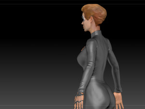 Seven Of Nine Jeri Ryan Star Trek Voyager CGI T-Pose 3D 모델