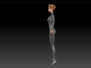 Seven Of Nine Jeri Ryan Star Trek Voyager CGI T-Pose 3D 모델