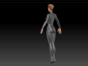Seven Of Nine Jeri Ryan Star Trek Voyager CGI T-Pose 3D 모델