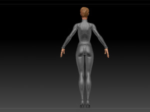 Seven Of Nine Jeri Ryan Star Trek Voyager CGI T-Pose 3D 모델