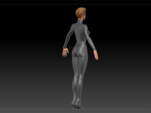 Seven Of Nine Jeri Ryan Star Trek Voyager CGI T-Pose 3D 모델