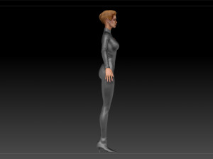 Seven Of Nine Jeri Ryan Star Trek Voyager CGI T-Pose 3D 모델