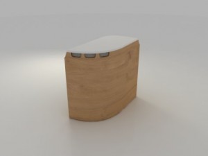 table wooden tranformable Model 3D