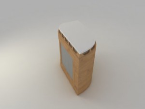 table wooden tranformable Model 3D