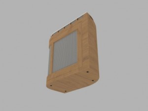 table wooden tranformable Model 3D