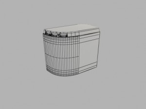 table wooden tranformable Model 3D