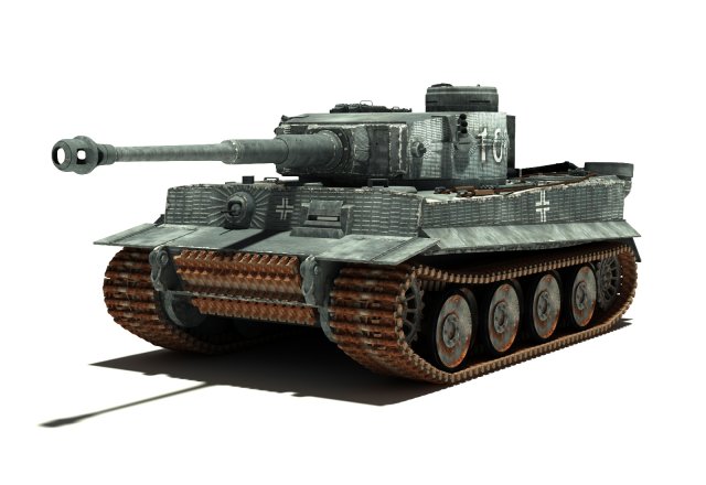 tank pz vi ausfh1 3D 모델 .c4d .max .obj .3ds .fbx .stl .blend 